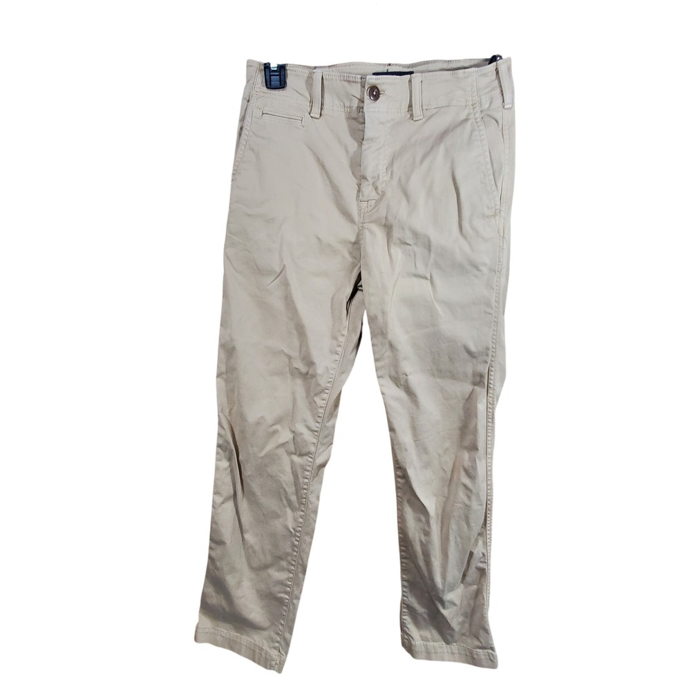 American Eagle Relaxed Straight Extreme Flex Chino Pants Khaki Tan 30x32